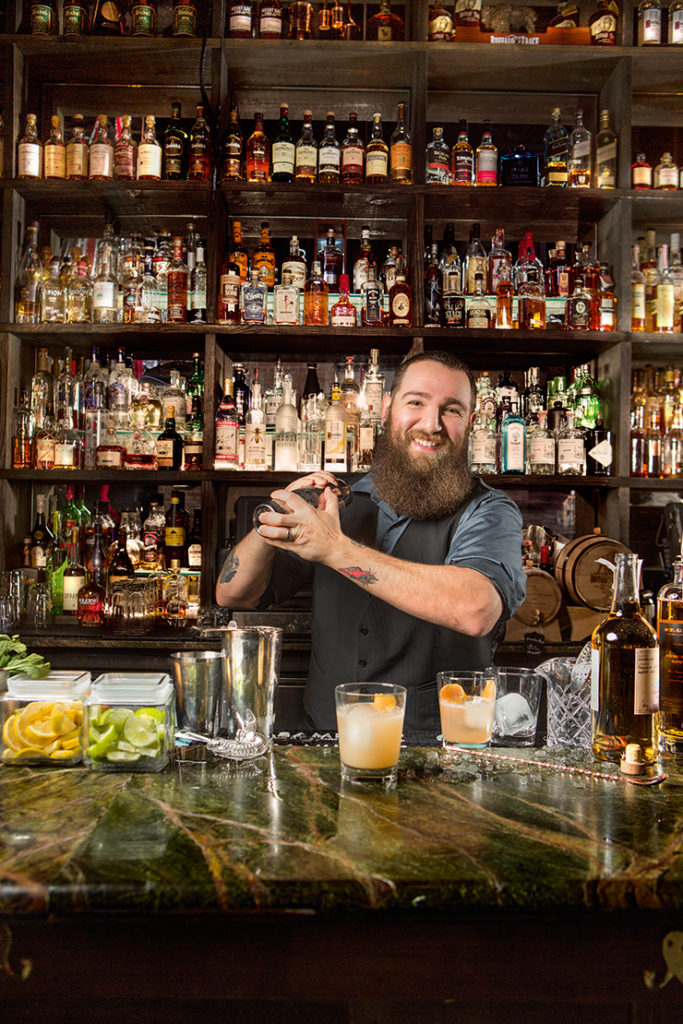 Venice-Magazine-Spring-2015-Shake-It-Up-by-Ana-Christine-Cook-Photo-by-george-Kamper-Mike-Lehman-Stache-1920s-Drinking-Den-Fort-Lauderdale