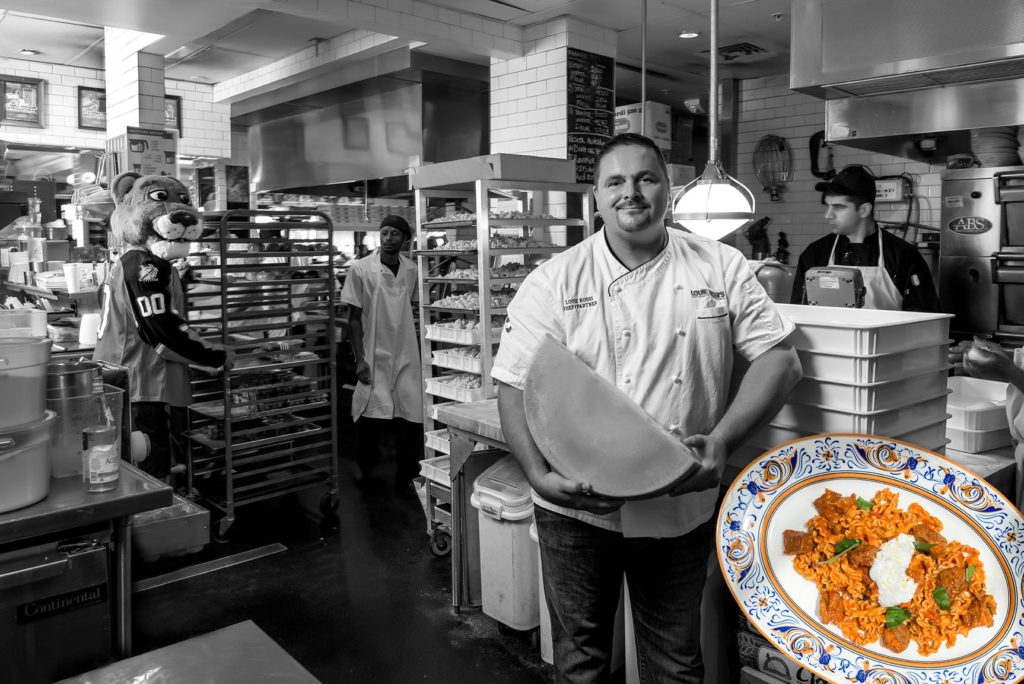 Venice-magazine-summer-issue-florida-panthers-guest-chef-program-on-the-prowl-Nan-Kavanaugh-Felipe-Cuevas- Richard-Adler-Anthony-Casacci-Nicole-Votano-Aaron-Michaels-Chef-Louie-Bossi- Chef-Laurent-Tasic