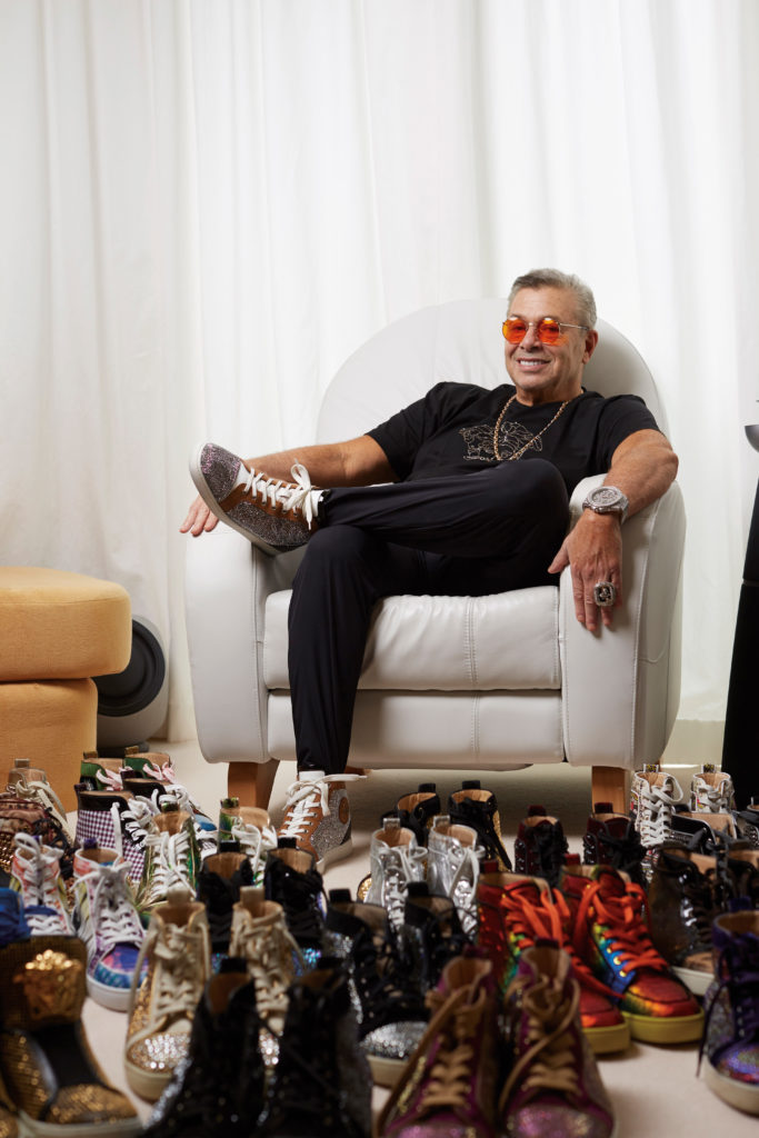 HEAD-TO-TOE SUCCESS: Hirsch’s love of hair color and art is equalled by his love of sneakers. His collection includes nearly 65 pairs of Christian Louboutin shoes, as well as about 10 custom-made kicks.