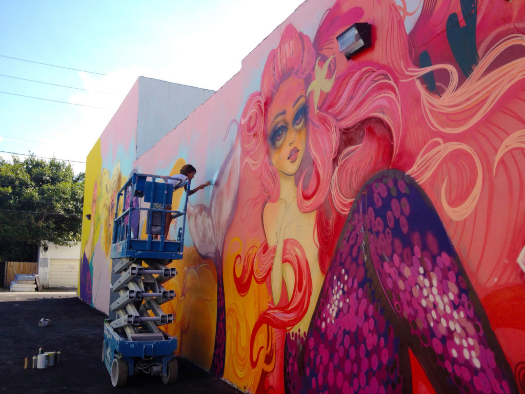 The-Future-is-Female-tati-suarez-jill-weisberg-The-Power-of-Pink-mural-artist-art-South-Florida-Hollywood