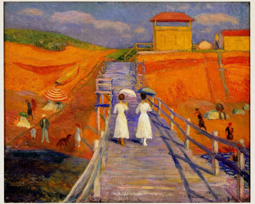 William-J-Glackens-Cape-Cod-Pier-Oil-NSU-Art-Museum-Nina-Tsiotsias