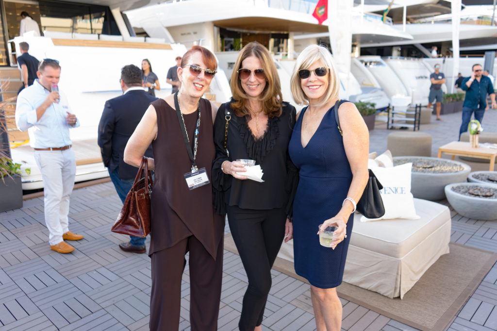 Gail-feldman-BJ-Martinez-Prillaman-Sandra-Tagliamonte-Venice-magazine-peroni-fort-lauderdale-international-boat-show-2017-sanlorenzo-yachts