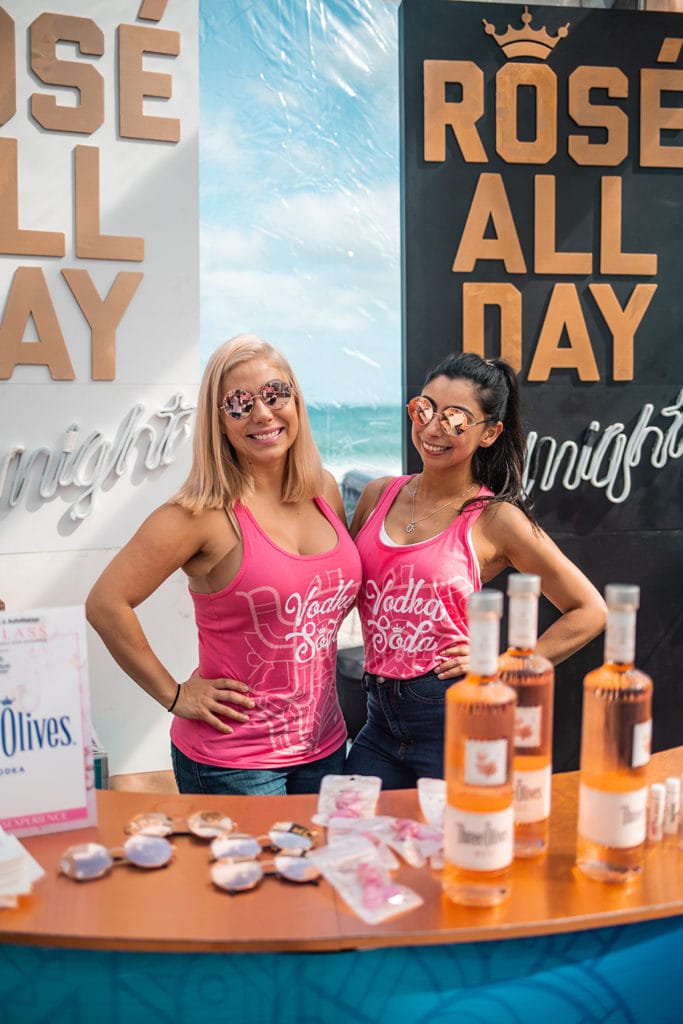 Seaglass-rose-experience-fort-lauderdale-beach-joel-eriksson-auto-nation-mercedes-benz-Paola-Sanchez-Alexandra-Murga-Three-Olives-Rosé-Vodka